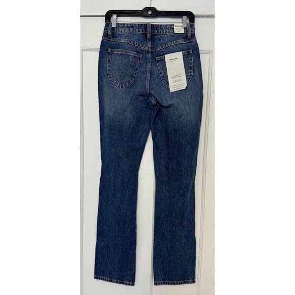 NWT Rolla's Button Fly High Rise Classic Straight Distressed Jeans Size 25 - Picture 3 of 7